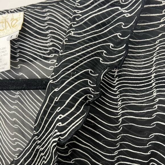 Vintage Cache Sheer Ruffle Top - Picture 3 of 6